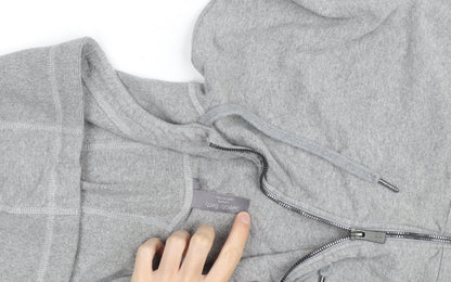 Sweaty Betty Women Grey Full Zip Hoodie Size S Cotton Blend