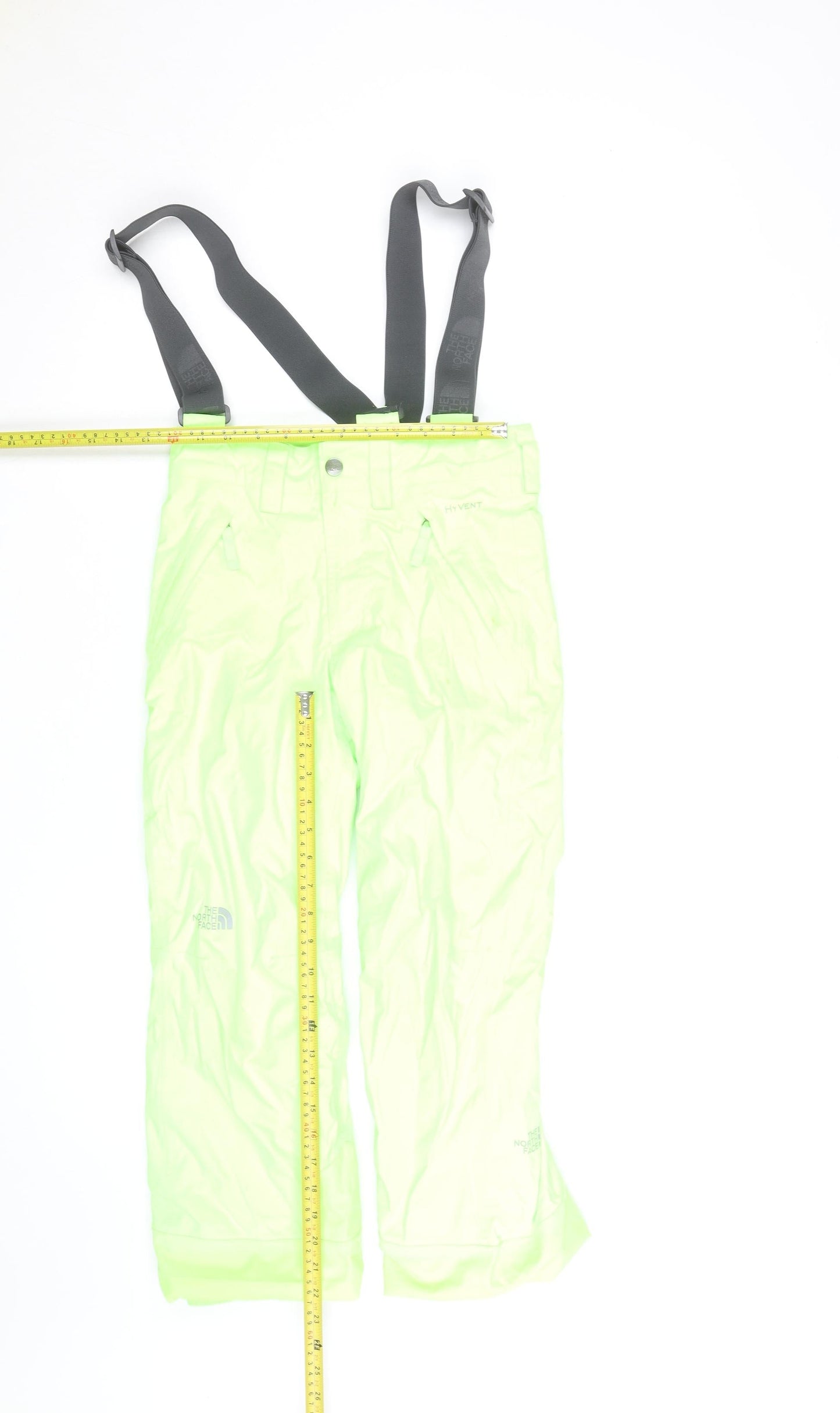 The North Face Boys Green M Snow Pants Waterproof Insulated Winter Trousers