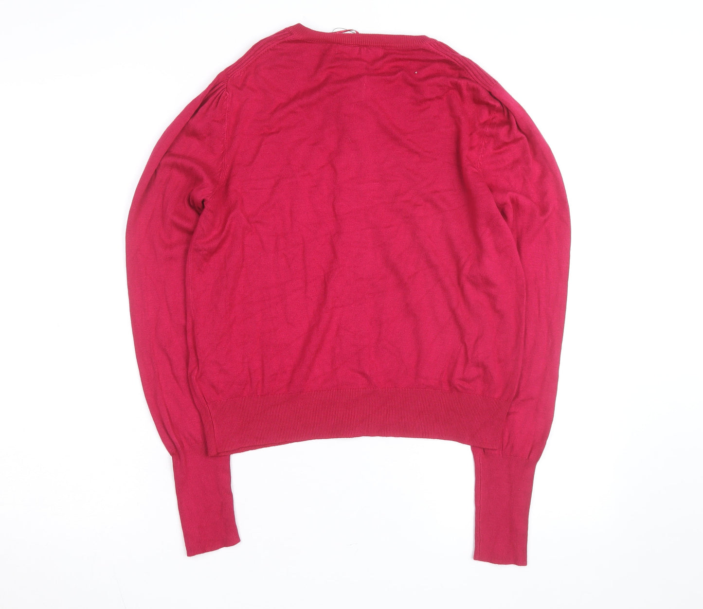 Marks and Spencer Women Cerise Cardigan Size 12 Viscose Knit