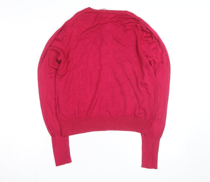 Marks and Spencer Women Cerise Cardigan Size 12 Viscose Knit