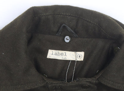 Label Lab Women Brown Wool Military Jacket Size 6