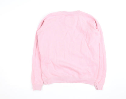 Jack Wills Women Pink Crew Neck Pullover Sweatshirt UK 10