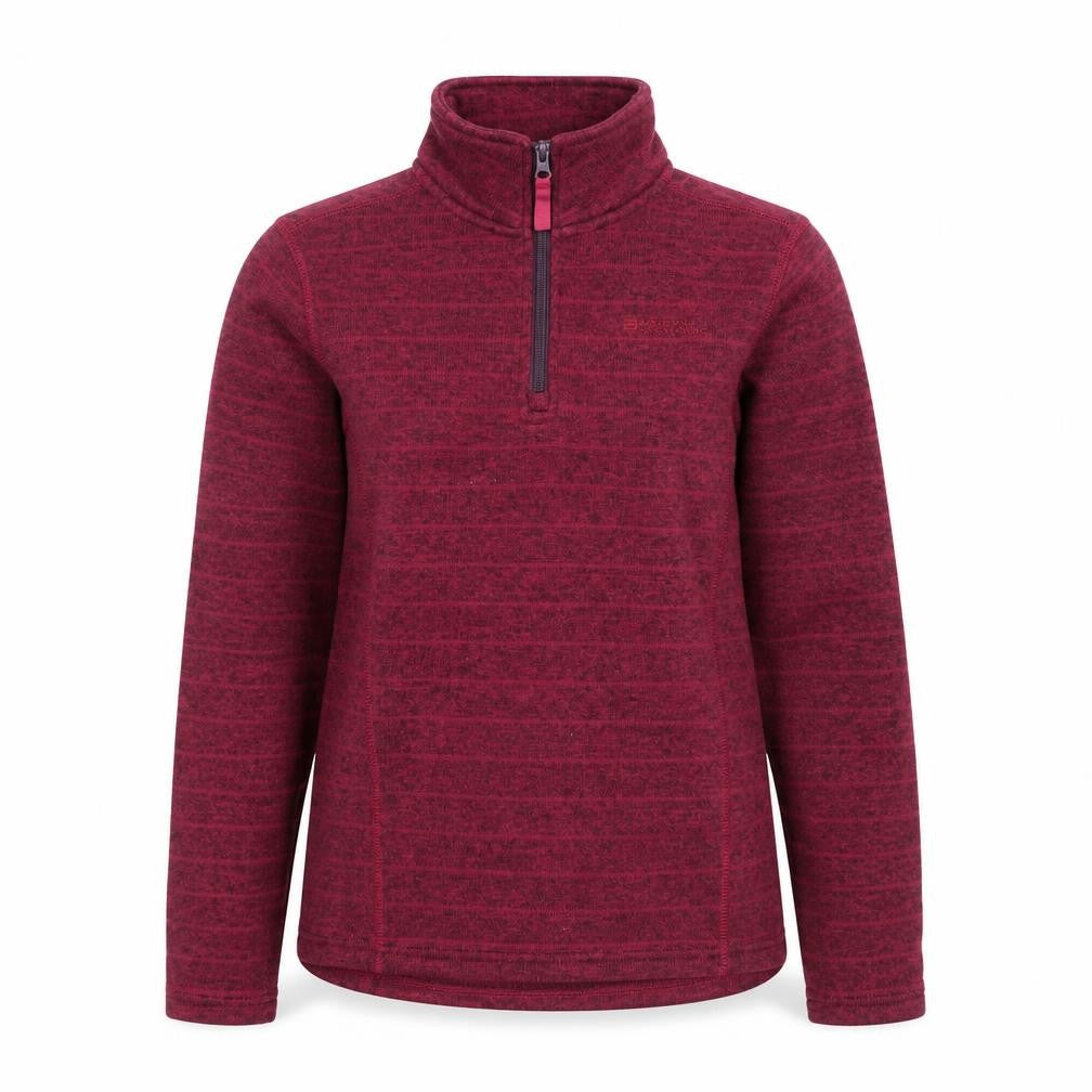 Mountain Warehouse Women Burgundy 1/2 Zip Fleece Pullover UK 14