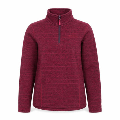 Mountain Warehouse Women Burgundy 1/2 Zip Fleece Pullover UK 14