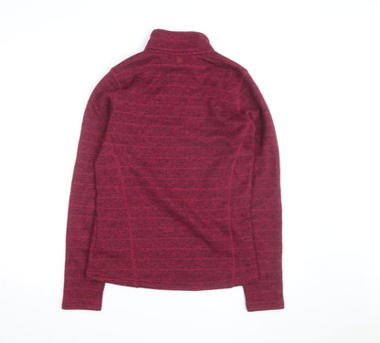 Mountain Warehouse Women Burgundy 1/2 Zip Fleece Pullover UK 14