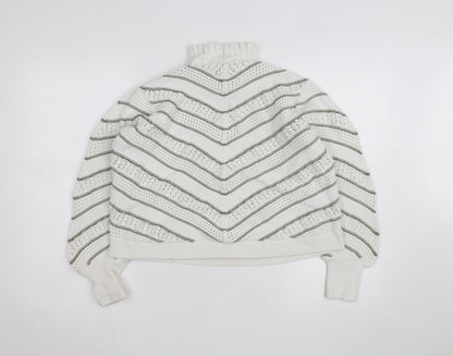 Marks & Spencer Per Una Women White Roll Neck Knit Jumper Size 18