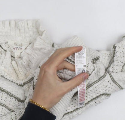Marks & Spencer Per Una Women White Roll Neck Knit Jumper Size 18