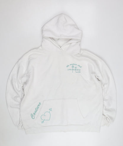 Couture Club Men's White Pullover Hoodie S Graphic Embroidered