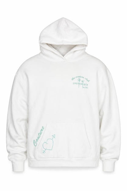 Couture Club Men's White Pullover Hoodie S Graphic Embroidered