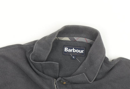 Barbour Mens Grey XL Cotton Short Sleeve Polo Shirt
