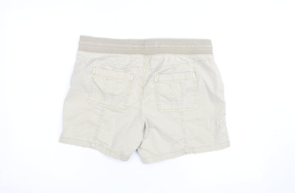 Sonoma Women Beige Size 12 Cargo Shorts with Zip Pockets
