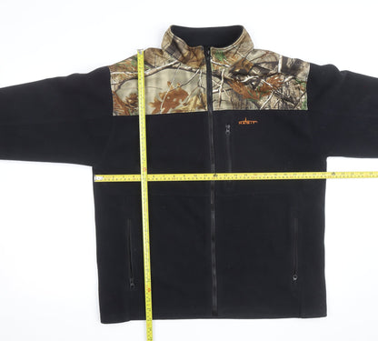 Habit Men's Black Camo Fleece Active Jacket Size L Regular Fit
