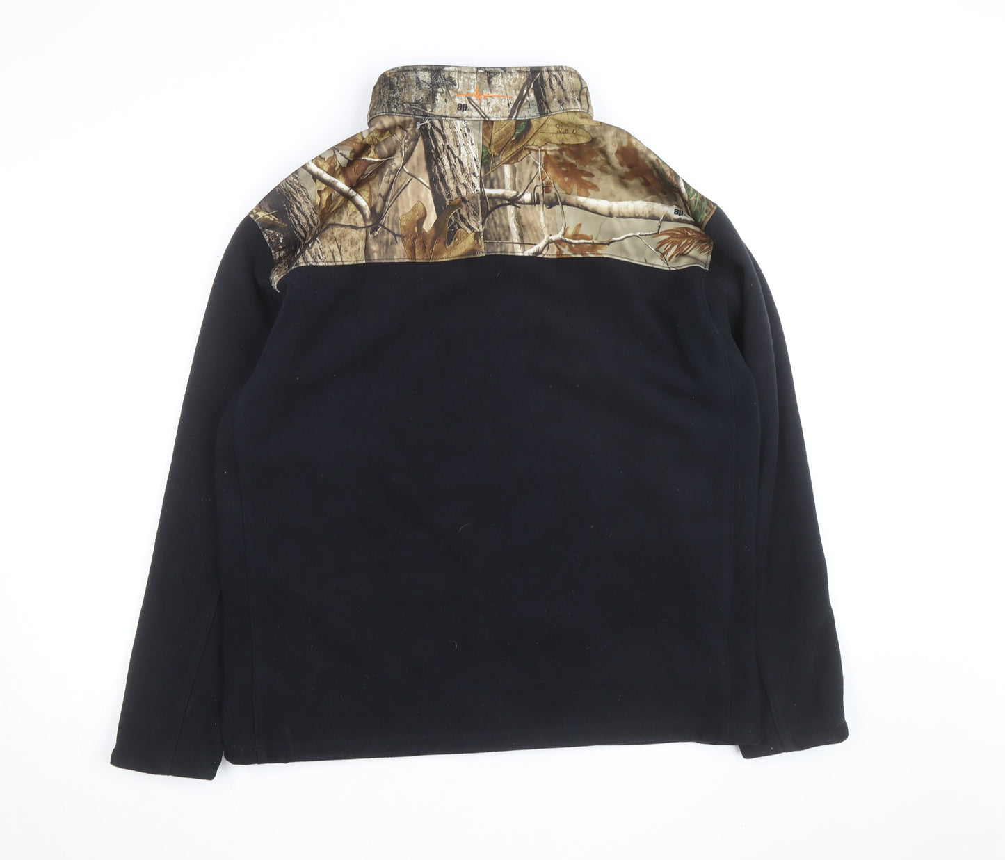 Habit Men's Black Camo Fleece Active Jacket Size L Regular Fit