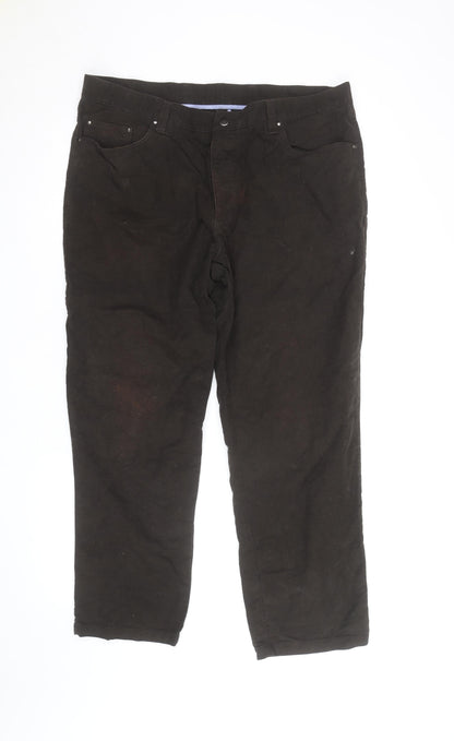 Marks and Spencer Mens Brown Chino Trousers 40in Waist Cotton