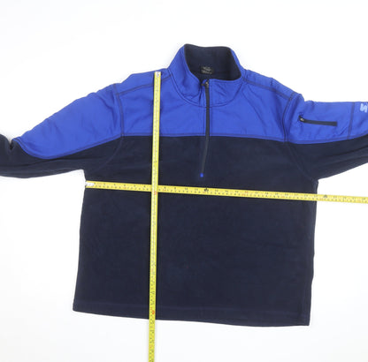 Starter Men's Blue 1/4 Zip Fleece Track Jacket Size L
