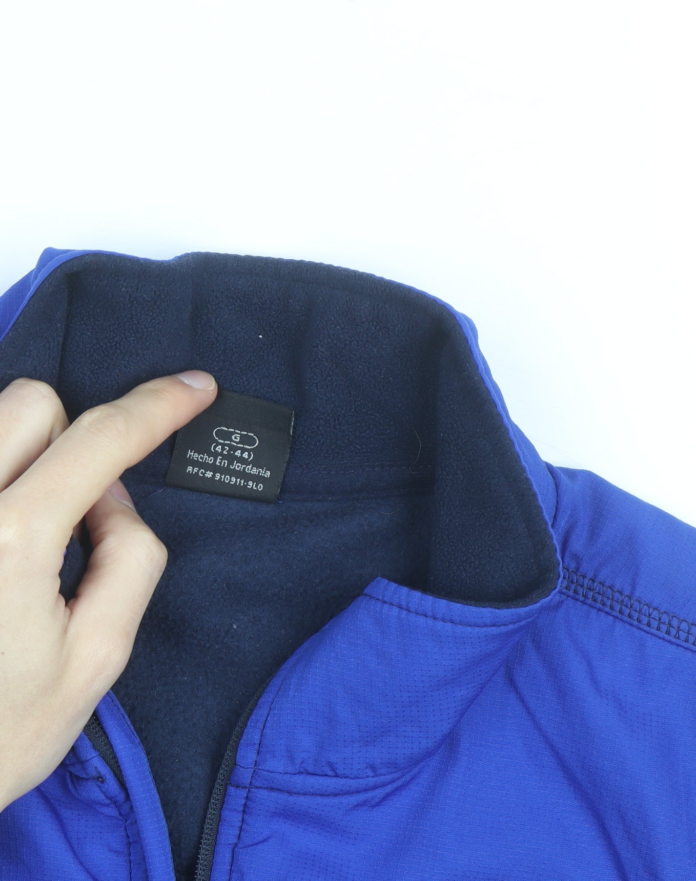 Starter Men's Blue 1/4 Zip Fleece Track Jacket Size L