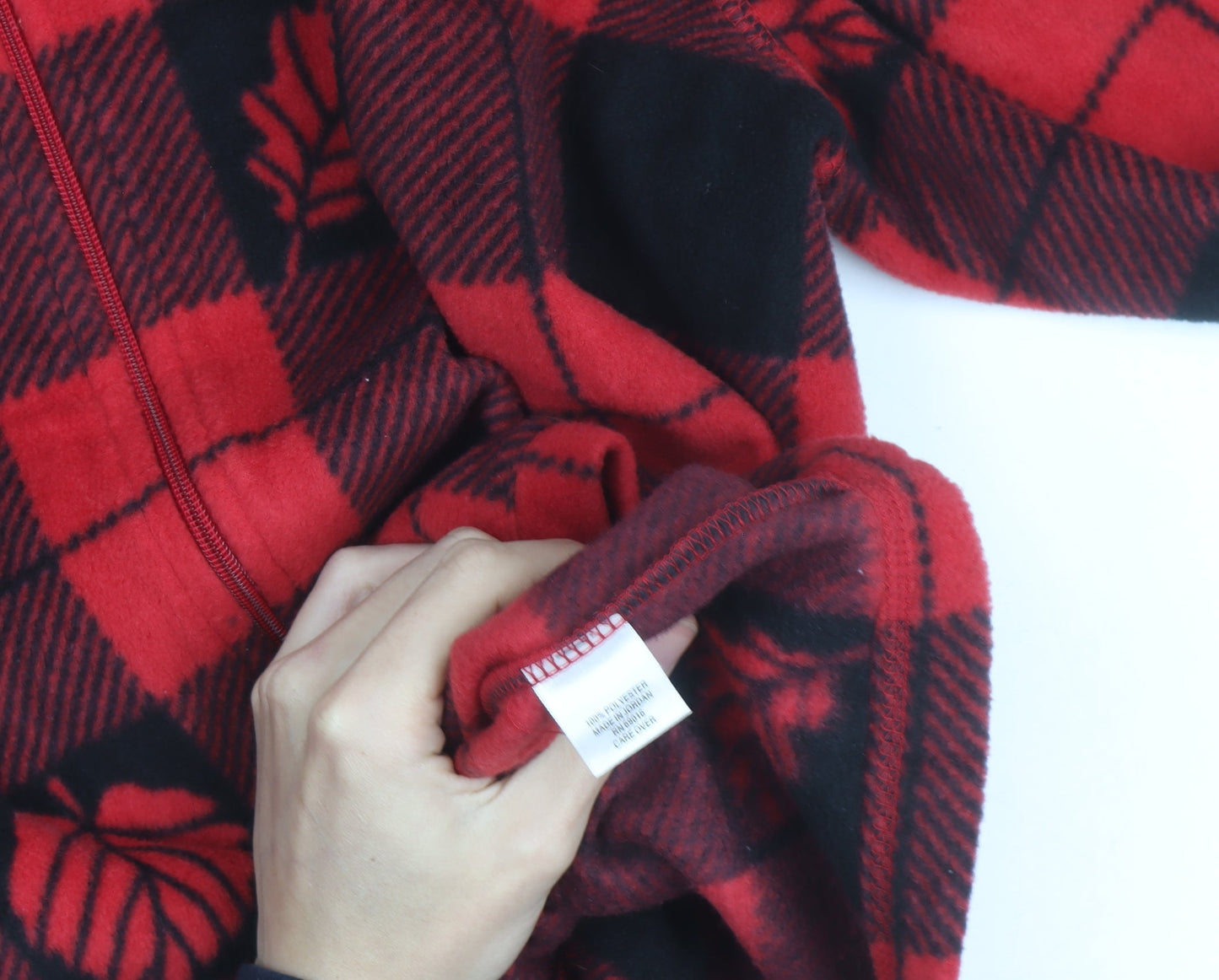 Breckenridge Men's Red Check Fleece Jacket XL Full Zip Autumn Winter