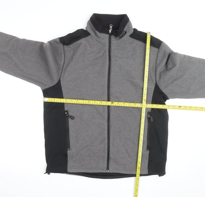 Eddie Bauer Men's Grey Softshell Full Zip Jacket Size M