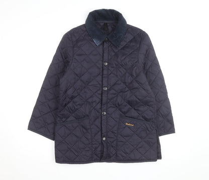 Barbour Women's Blue Quilted Mid-Length Jacket Size M