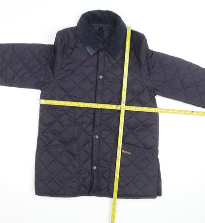 Barbour Women's Blue Quilted Mid-Length Jacket Size M