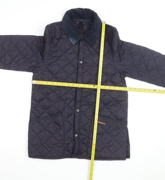 Barbour Women's Blue Quilted Mid-Length Jacket Size M