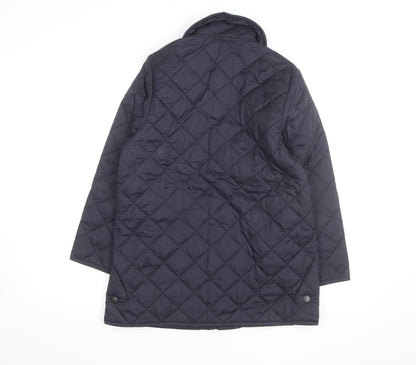 Barbour Women's Blue Quilted Mid-Length Jacket Size M