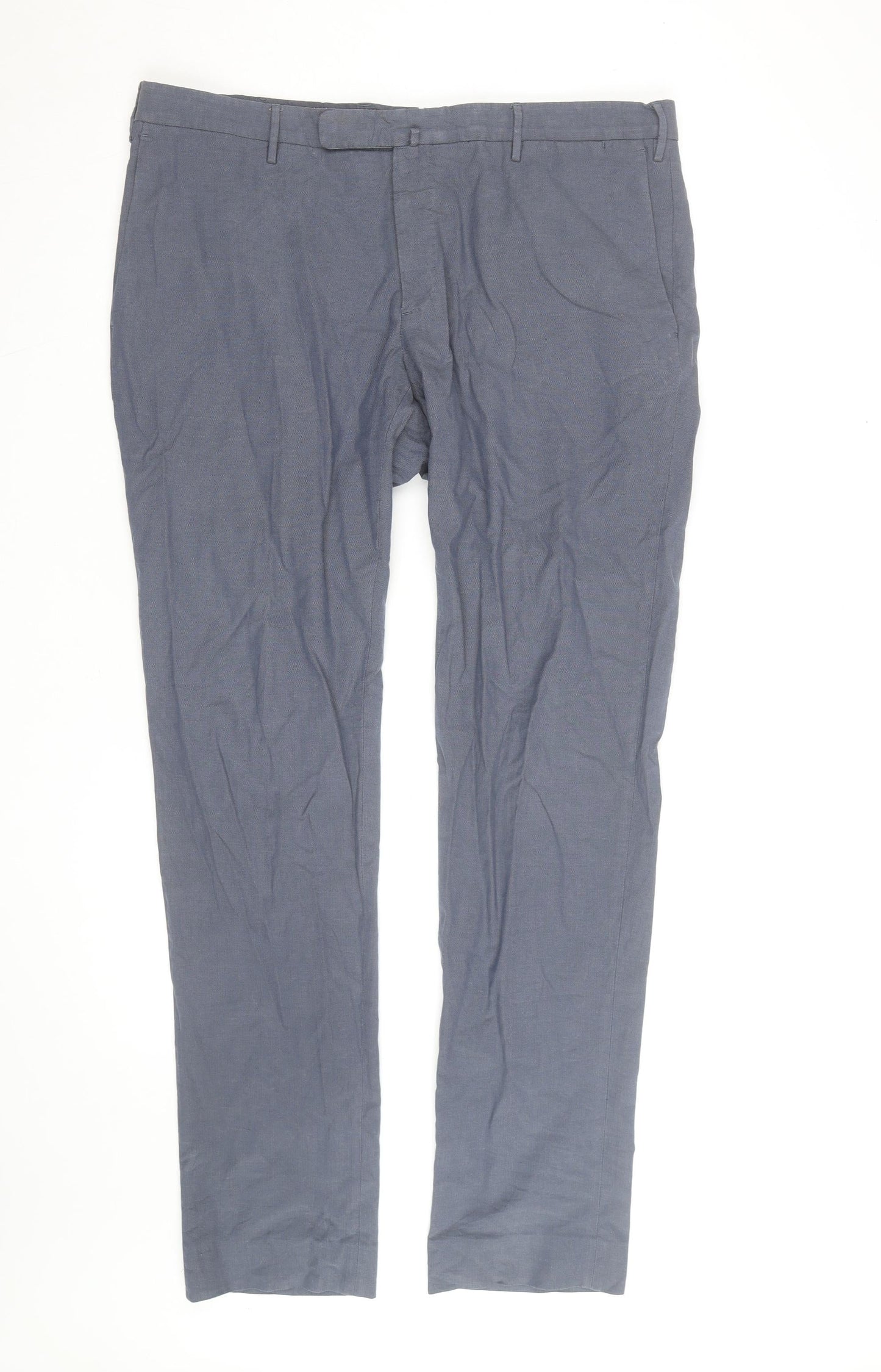 Incotex Men's Grey Slim Fit Chino Trousers Size 56