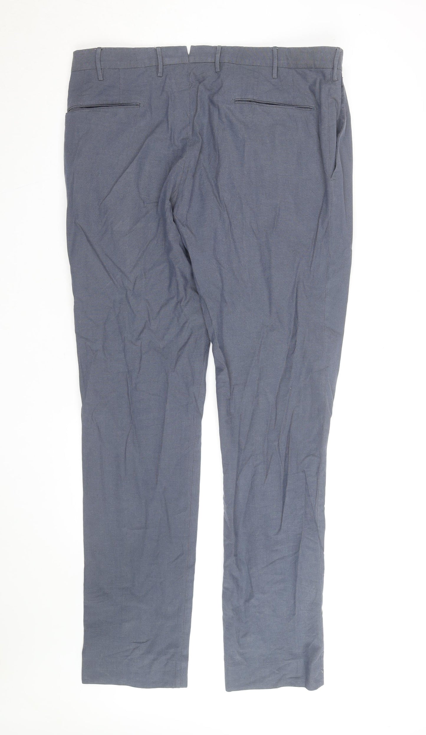 Incotex Men's Grey Slim Fit Chino Trousers Size 56