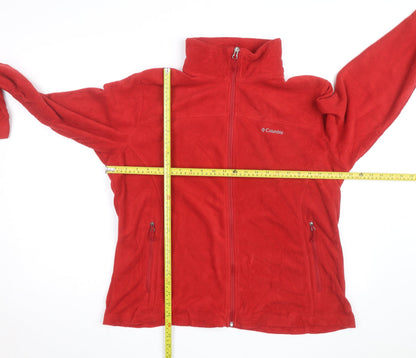 Columbia Men's Red Fleece Full Zip Jacket XL Outdoor Hiking
