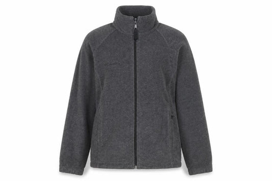 Columbia Women's Grey Fleece Full Zip Jacket Size S Lightweight Outdoor