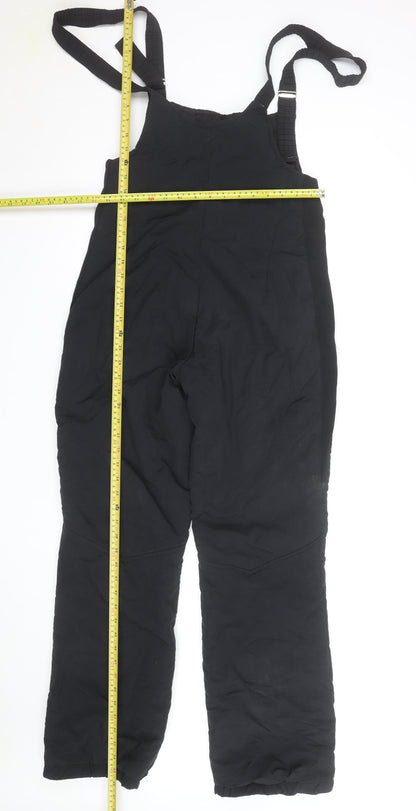 Obermeyer Women's Black Insulated Snow Pants with Adjustable Straps Size 12
