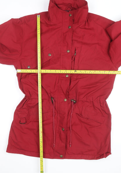 Eddie Bauer Men's Red Parka Jacket Size M Water Resistant Lined