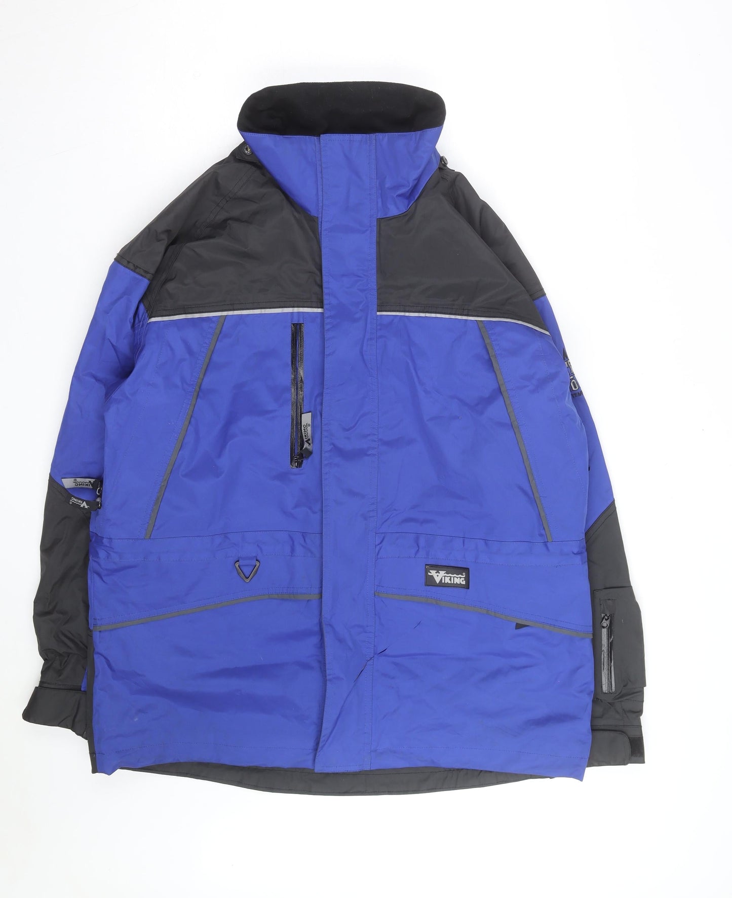 Viking Men's Blue Waterproof Hooded Winter Parka Jacket L