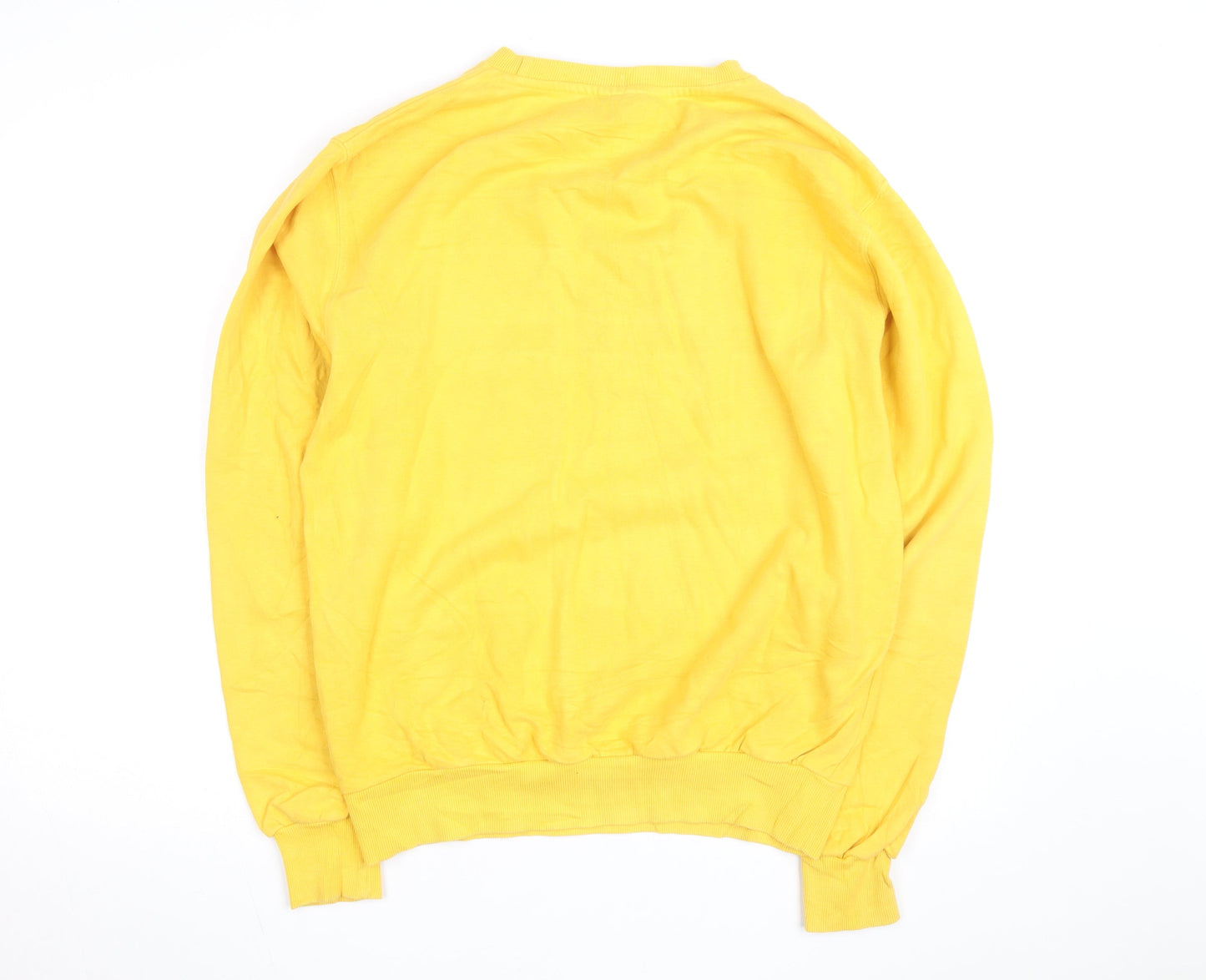 Ellesse Men's Yellow Logo Pullover Sweatshirt M Crew Neck
