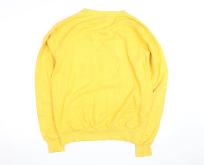 Ellesse Men's Yellow Logo Pullover Sweatshirt M Crew Neck