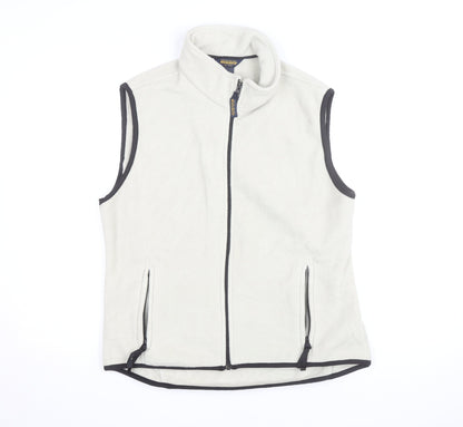 Woolrich Men's Beige Fleece Full Zip Bodywarmer Vest Size M