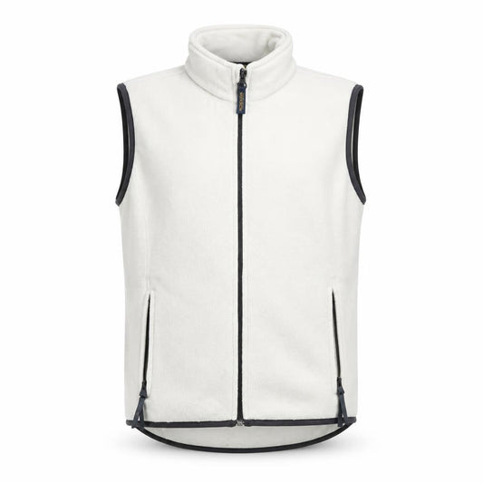 Woolrich Men's Beige Fleece Full Zip Bodywarmer Vest Size M