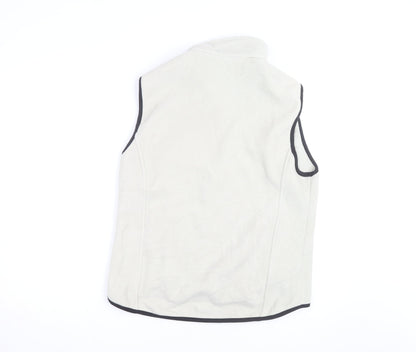 Woolrich Men's Beige Fleece Full Zip Bodywarmer Vest Size M