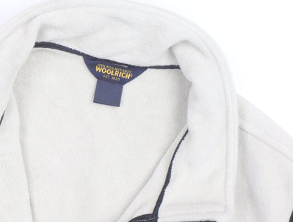 Woolrich Men's Beige Fleece Full Zip Bodywarmer Vest Size M