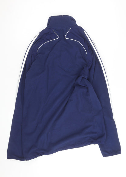 Adidas Men's Blue 1/4 Zip Fleece Track Jacket Size L