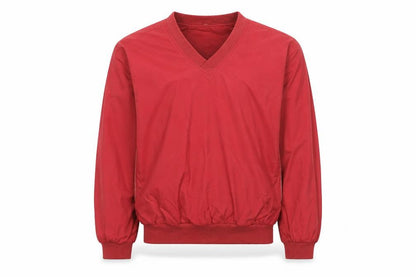IZOD Men's Red V-Neck Pullover Sweatshirt Size S Nylon Lightweight