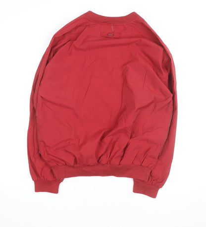 IZOD Men's Red V-Neck Pullover Sweatshirt Size S Nylon Lightweight