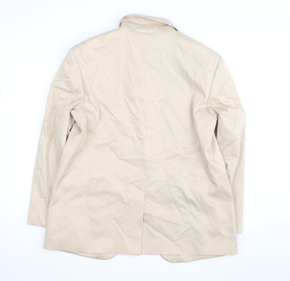 Marks and Spencer Women's Beige Blazer Size 16 Classic Twill Jacket