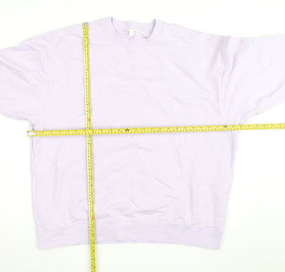 COS Men's Purple Cotton Crew Neck Pullover Sweatshirt Size M