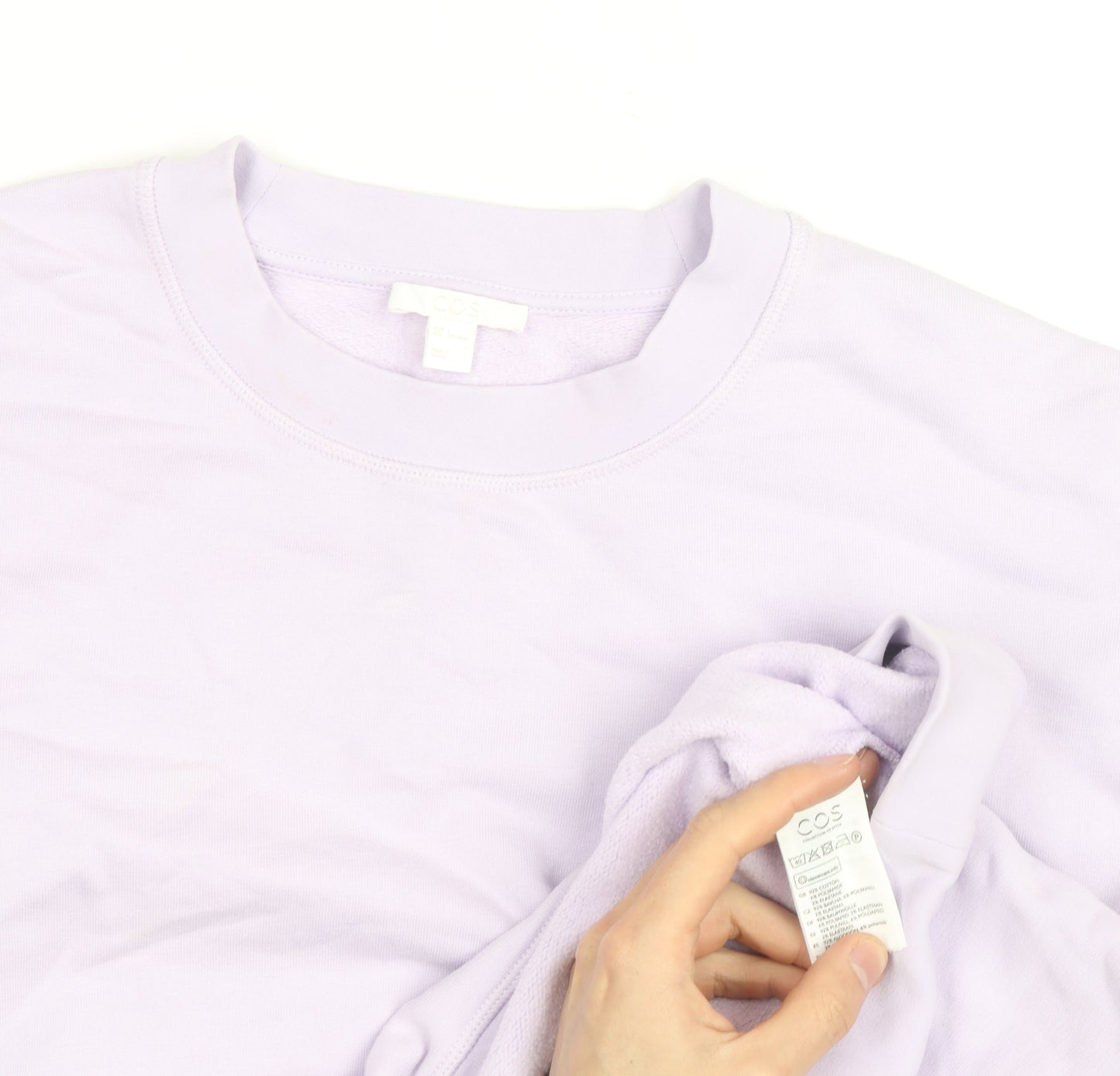 COS Men's Purple Cotton Crew Neck Pullover Sweatshirt Size M