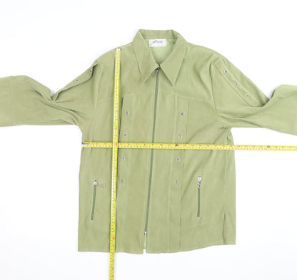 Mattex Line Women’s Green L Full Zip Mid-Length Casual Jacket