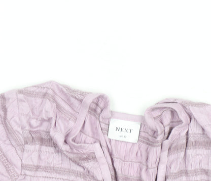 Next Women’s Pink Striped V-Neck Long Sleeve Knit Blouse Size 12
