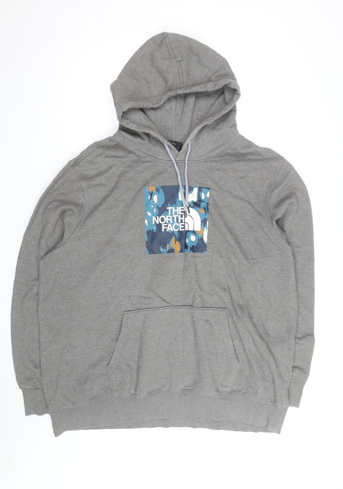 The North Face Men's Grey XL Pullover Hoodie with Logo Print