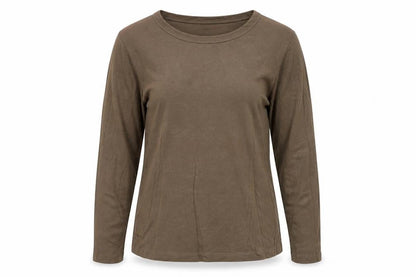 H&M Women Brown Basic Long Sleeve Jersey T-Shirt XL