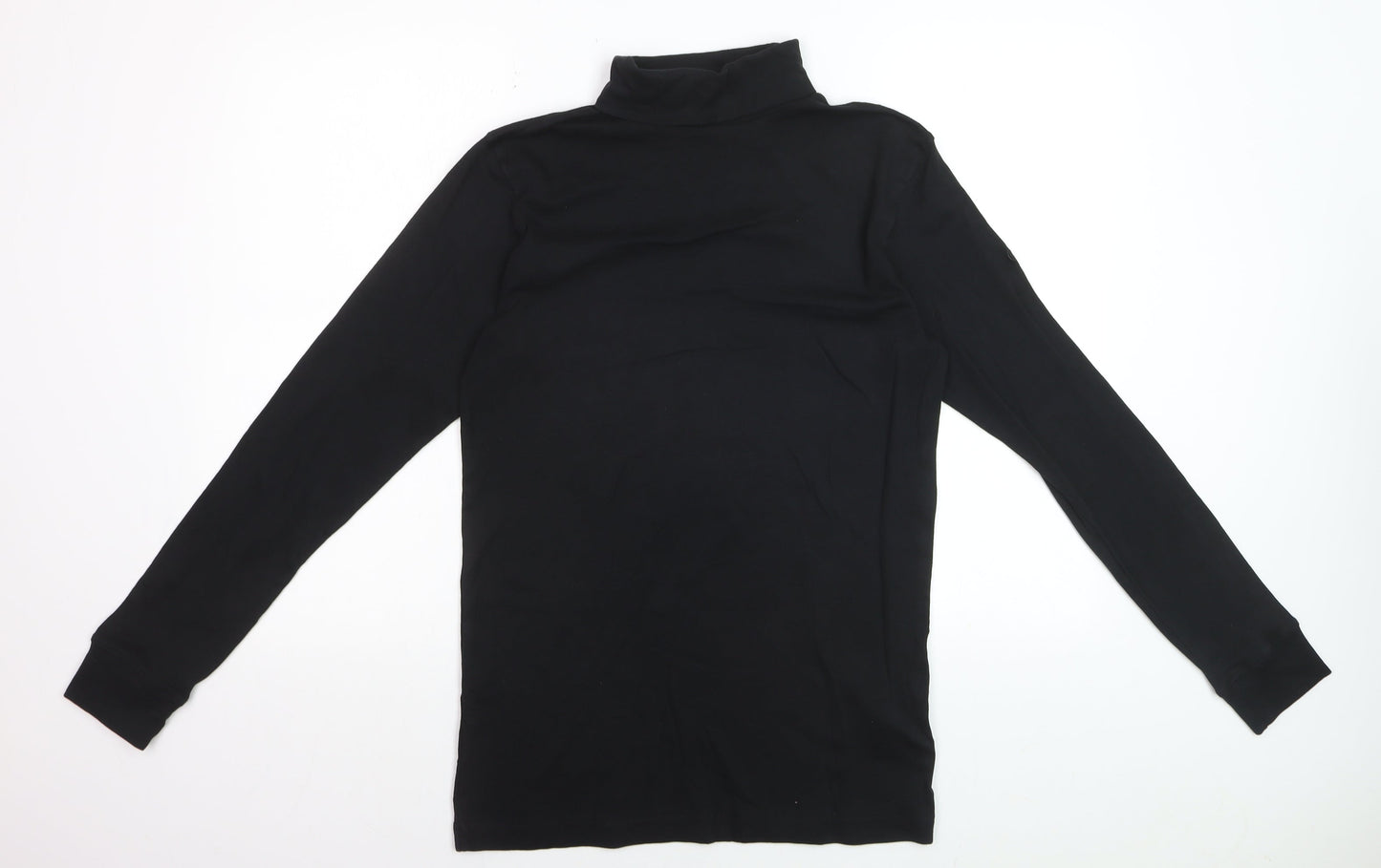Cotton Traders Women’s Black Roll Neck Long Sleeve Cotton Jumper M
